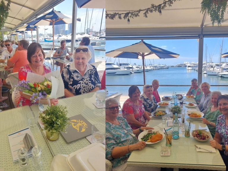members having lunch south Port yacht club